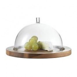 Jenaer Glas Concept Storage Cheese Dome with wooden Plate (acacia) 24 cm
