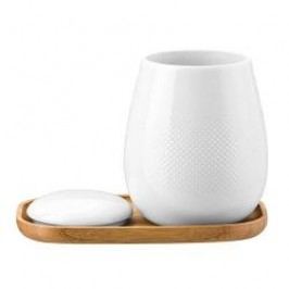 Rosenthal Studio-line Cha Tea cup large + lid + bamboo saucer, 3 pcs