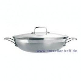 Le Creuset 3-PLY Stainless Steel Cookware Wok with Glass Lid 30 cm / 4,8 L non-stick
