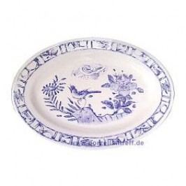 Gien Oiseau Bleu monochrome Oval Platter 37 x 26 cm