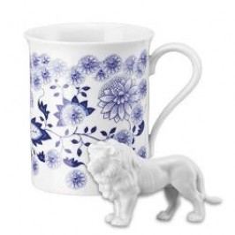 Hutschenreuther 200 Jahre Blaue Leidenschaft Cup large 0.37 L + Lion figurine 6 cm, set 2 pcs
