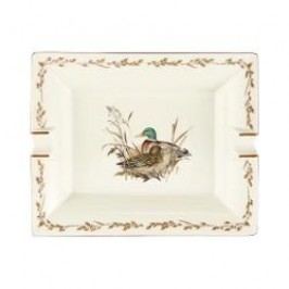 Königlich Tettau Achat Diamant - Jagd Ashtray Duck 20 cm
