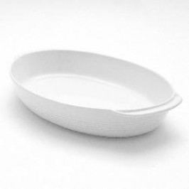 Friesland Jeverland White Casserole / Gratin Pan, Oval 30 x 33.5 cm