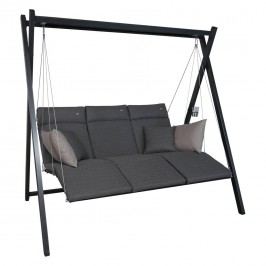 Angerer Relax Hollywoodschaukel Stahl/Textilene Eisengrau/Smart-Stone