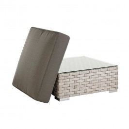 Diamond Garden Toulouse Hocker/Tisch Aluminium/Geflecht/Glas White Shell/Anthrazit
