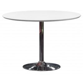 Esstisch Rund 110 Cm Weiss Lackiert Tenzo Tequila Silber Chrom Neutral