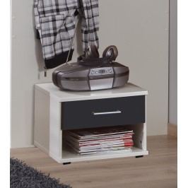Nachtkommode Alpinweiss/ Anthrazit Wimex Rocco Modern