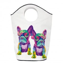 Wäschesammler Bulldog Babies - Webstoff - Weiß / Lila, Butter Kings