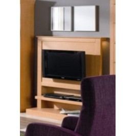 Flachbild-TV-Wandbord Santos mit Beleuchtung, Pinie havanna