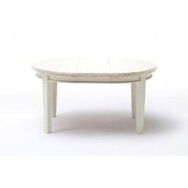 Ess-Tisch Padua rund Ø 120 cm ausziehbar - 159 cm, panna mit Einlegeplatte und Zarge
