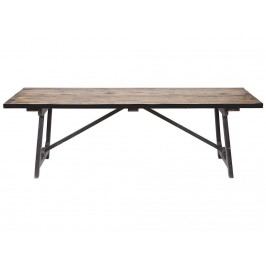 BEPUREHOME Esstisch Schwarz mit Metall Gestell 190x90cm Craft 375769-Z