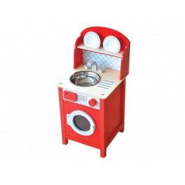INDIGO JAMM® Holz Spüle Holz Waschmaschine Mini Washing KIJ10058
