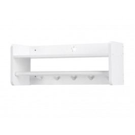 KIDS CONCEPT Wandgarderobe STAR Weiß mit Ablage und 5 Haken 120024